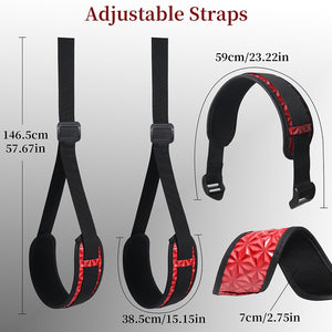 Sex Bondage Leg Restraints, Neck to Thigh Sling Adjustable Straps