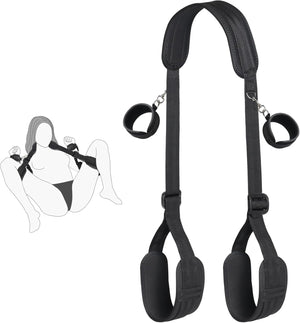 Sex Bondage BDSM Kit, Bed Restraints Set with Handcuffs Neck to Thigh/Ankle, Sex Toys for Women Beginner