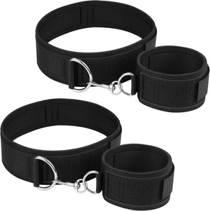 Sex Bondage Sex Toys Wrist & Thigh Cuffs BDSM Restraints Set Leg Straps Handcuffs for Couple SM Game Play
