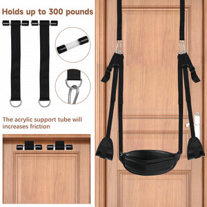Door Sex Swings with Seat Soft Plush Sex Slings Hanging Door Handcuffs Leg Restraints Spreader
