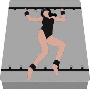 Sex Bondage BDSM Kit for Couples, Under Bed Restraints System with Adjustable Wrist & Ankle Cuffs