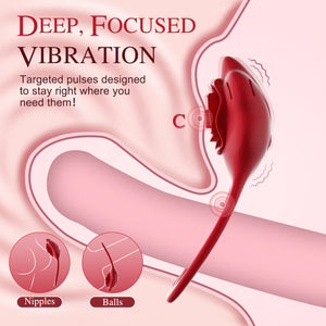 BDSM Bed Restraints & Hands-Free Wearable Panty Vibrator, Rose App Controlled Clitoral Stimulator