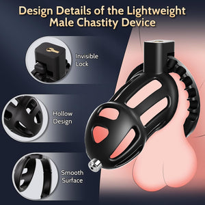 Male Chastity Cage Sex Toys with 8-Size Adjustable Cock Ring Adult Toys for Men Beginners