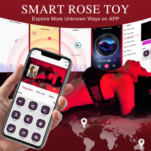 BDSM Bed Restraints & Hands-Free Wearable Panty Vibrator, Rose App Controlled Clitoral Stimulator