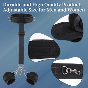 Vibrating Anal Hook BDSM Sex Bondage - Neck to Wrist Restraints Kit, Sex Toys for Couple