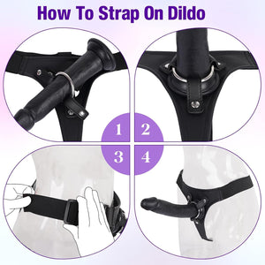 Strap On Dildo Harness Adult Sex Toys for Women Men Pegging Dildo Double-Sided Strapon with Dual O-Rings